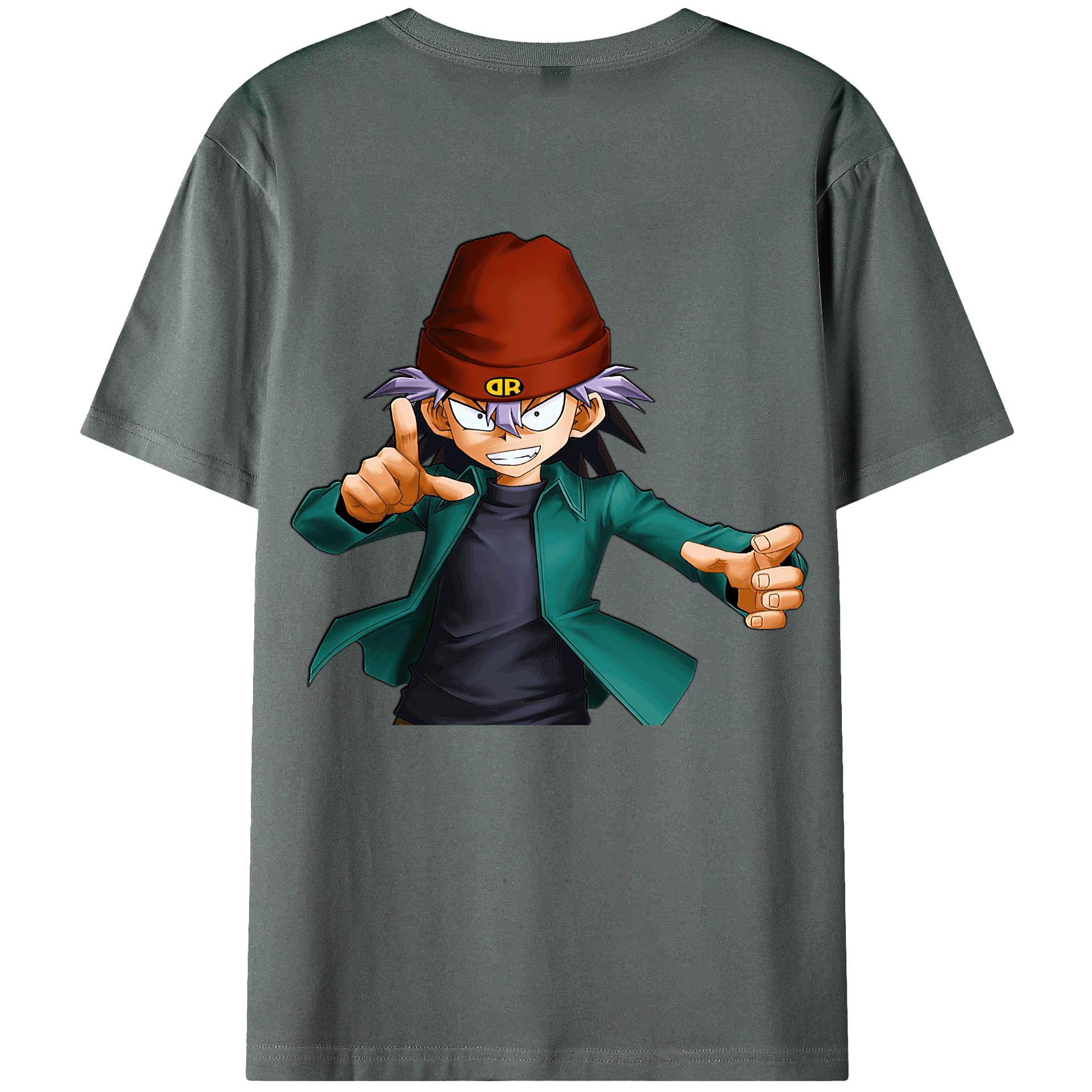 （画像用） 遊☆戯☆王 Yu-Gi-Oh! 綿100％ メンズ半袖Tシャツ（バックプリント） 通気性